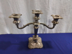 A 3 Branch Silver Plate Candelabra. W.29 H.25 Cm.