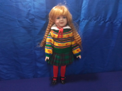 A Lovely Medium Doll with Ceramic Face. H.46 Cm. 