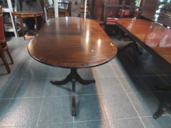 2 Pillars Mahogany Table(84) 1 Leaf. W.100 L.123 H.75 Cm.