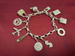  A vintage Thomas Sabo silver charm bracelet with 11 charms