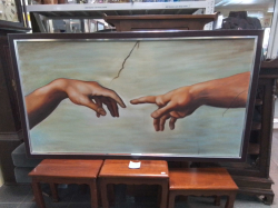A Lovely Large Oil Painting. 88x160 Cm.  