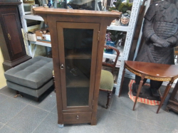 A Wooden 1 Drawer 3 Shelves Display Cabinet.