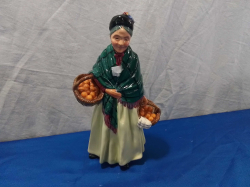 An Old Early Royal Doulton  Character Figure the Orange Seller. W.13 H.21 Cm.