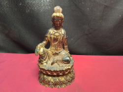 Magnificent Thai  antique Style Guan Yin Buddha Statue. W.11 H.20 Cm. 