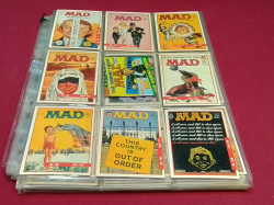 10 plastic folders with 90 vintage 