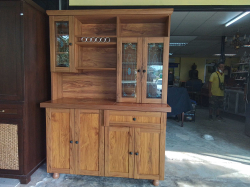 A Wooden Kitchen Cabinet (as new).W.140 D.50 H.195 Cm.