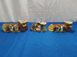 3 Large Sculpture by Hornsea with animals.