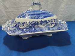 A Large Copeland Spode Italian Patt Footed Dish (Small crack) W.24 L.31 H.15 Cm.