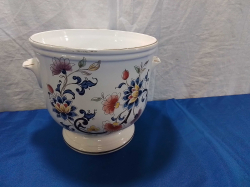 A Crown Burslem Ice Bucket with Floral decoration (Look like Hand Painted) W.23 H.19 Cm.