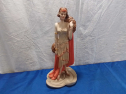 An Unusual Coalport art Deco Porcelain Figure. W.14 H.29 Cm.