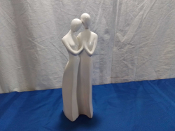 A Figure of a Couple (Unmarked). W.9 H.17 Cm.