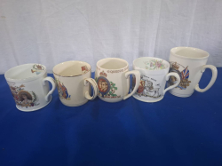 5 Old British commerative jugs