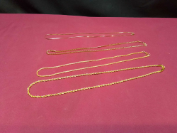 4 Vietnam Sand  Gold Plated Ladies Necklaces. 