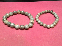 2 Natural Vibrant Kyanite Gemstone Bracelets. 