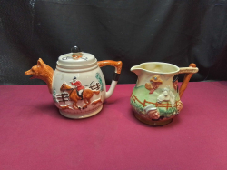 Vintage Teapot and Milk Jug, Mark at Base. 
