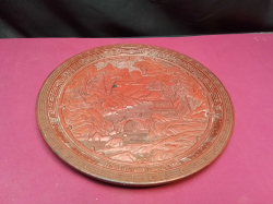 A Chinese Cinnabar Laquer plate 10