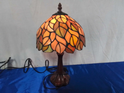 A Nice Tiffany  Style Lamp. W.20 H.36 Cm.