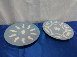 2 Nice Jasperware Wedgwood Cabinet Plates. W.23 Cm.