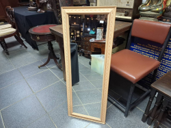 A Lovely tall mirror in a wood frame 108x40 cm