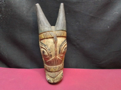 A Very Old Carved Horse Head Mask Wall Hanging. W.10 H.25 Cm.