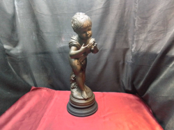 A Lovely Resin Boy Statue. W.20 H.60 Cm.