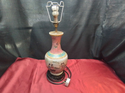 An Antique Chinese Lamp. W.17 H.54 Cm.