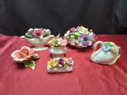 6 Various China Flower Baskets.