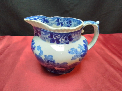 An Adams Jug in Blue and White Similar to Spode Italian. W.15 H.12 Cm.