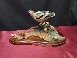 A Lovely Figure of A Bird with A Long Beak and It's Young. L.25 W.16 H.13 Cm.