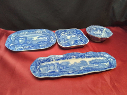 4 Small Early Spode Italian Pattern  Dishes.