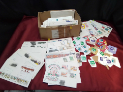 A Box of Postal Covers and Collection Stamps.