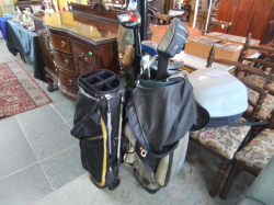 A Nice Set of Golf Clubs with A Spare Bag.