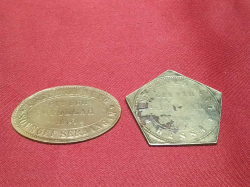 2 Tokens From A Shipwreel Danish West Indians (1 Doldar,1 Half)