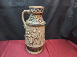 An Old German Beer Jug (A/F on base) W.19 H.36 Cm.