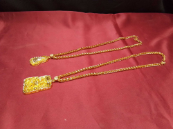 Gold Plated Pendants  with Rope Chain Necklace. 