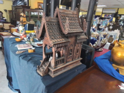 Vintage Thai Spirit House, Saan Phre Phum, In need of restoring,have the pieces in. W.50 D.24 H.63 Cm.