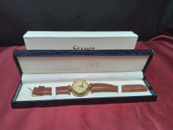 Stauer Men Watch and Genuine Leather in original leather case