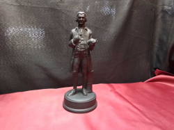 A Rare Black Wedgwood Figure of an 18th Century. W.9 H.23 Cm.
