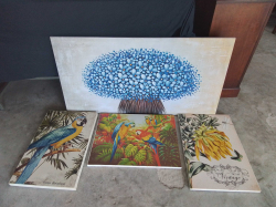 4 Set of 4 Oil Painting on Canvas.