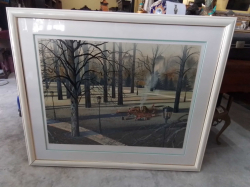 A Lovely Printing Picture on nice fram with signed  