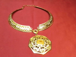 A Jose Maria Barrera Style, Gold Choker Collar Necklace
