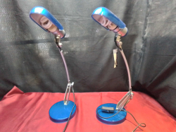 A Pair of Nice Desk Anglepois Lights W.15 H.50 Cm.