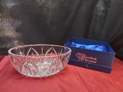 A Lovely Waterford Crystal Bowl in Box. W.15 L.26 H.11 Cm.