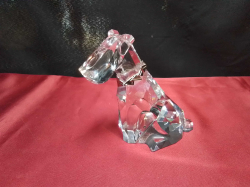 A Swarovski Dog Sculpture. W.11 H.15 Cm.