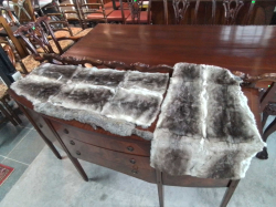 Three pieces of genuine fox fur. From Italy.