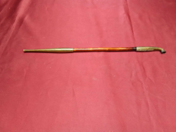 An Antique Brass Opium Pipe. L.36 Cm. 