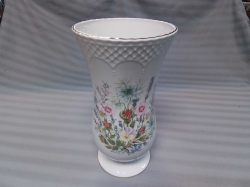 A Large Aynsley Vase in Wild Tudor Pattern. W.13 H.25 Cm.