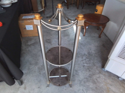Deco Style Metal And Brass Corner Stand. W. 33 L.33 H. 99 cm. 