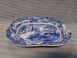 A Medium Sized Spode Italian Pattern Meat Dish. W.28 L.36 Cm. 