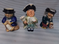 3 Small Various Toby Jugs.